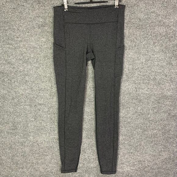 Lululemon‎ Speed Up Tight Power Luxtreme Variegated Knit Black Heathered SZ 8 - Picture 1 of 10